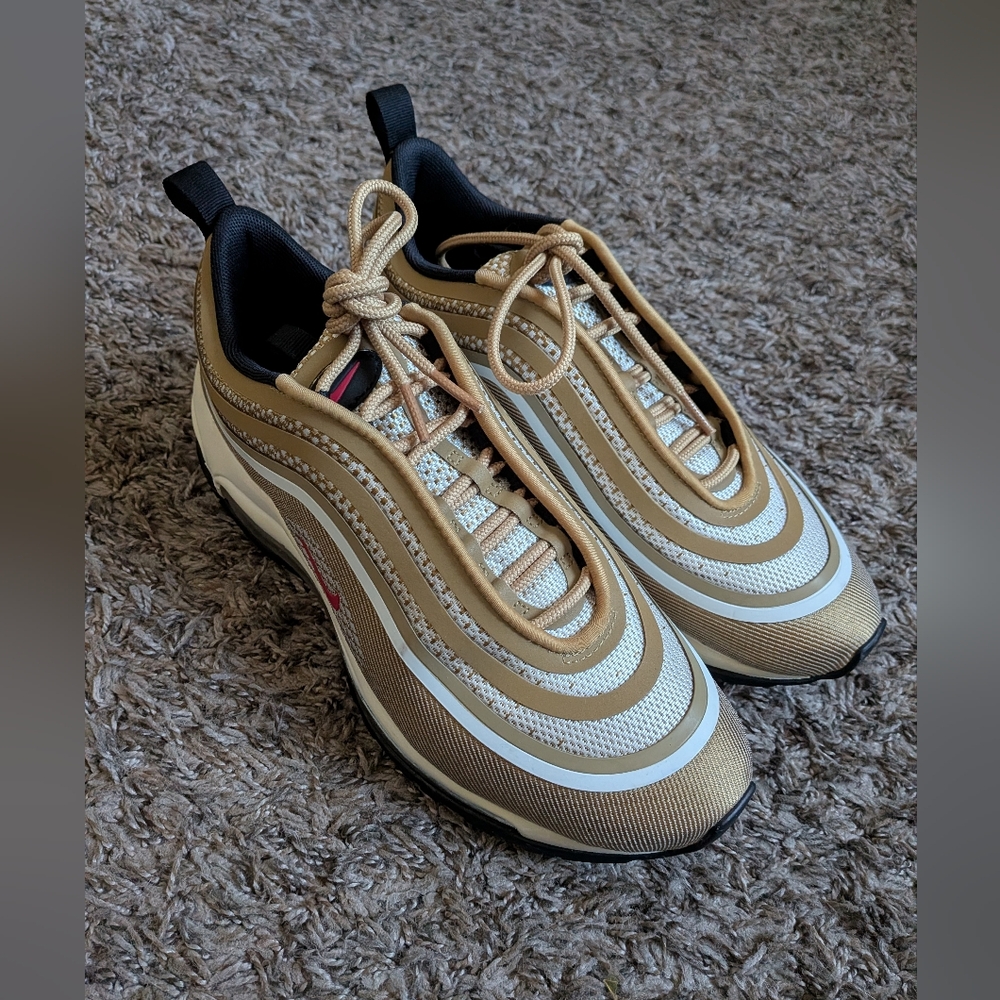 Nike Air Max 97 Ultra 17 'Metallic Gold' Lightweight Athletic Shoes Men's 6